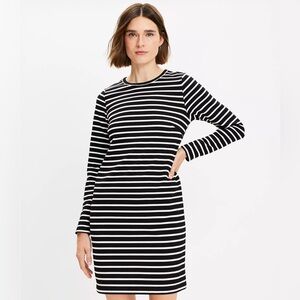 LOFT Black and White Long Sleeve Dress NWT Size XL